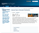 Advanced Topics in Removable Prosthodontics Advanced Topics in Removable Prosthodontics