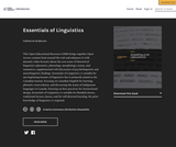 Essentials of Linguistics Essentials of Linguistics