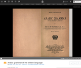 Arabic Grammar of the Written Language (PDF) Arabic Grammar of the Written Language (PDF)