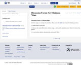 Discussion Forum # 2: Minimum Wage Discussion Forum # 2: Minimum Wage