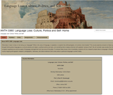 ANTH 3360: Language Loss: Culture, Politics and Self ANTH 3360: Language Loss: Culture, Politics and Self